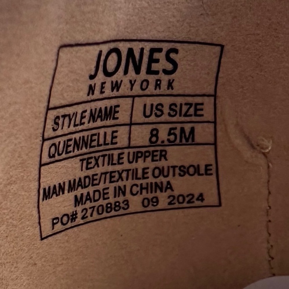 Jones New York Quennelle Flats Silver Shimmer Rhinestone‎ Bow Pointed Toe 8.5 - Picture 7 of 10
